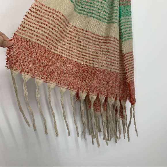 Renee’s Accessories Striped Plush Soft Cozy Knit Fringe Boho Scarf New Nwot - Picture 3 of 11